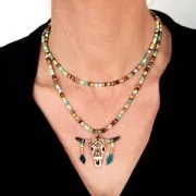 Cuentas arandalas resina Heishi 6x2 mm Turquesa verde x180