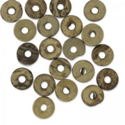 Rondelles Heishi Coco 9 mm Brun x 20|raw }}