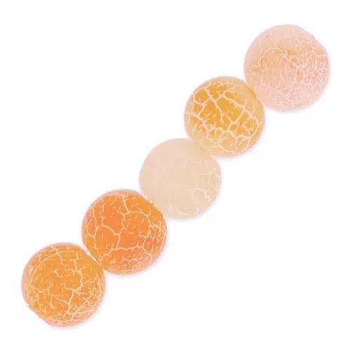 Cuentas Cracked Ágata 4 mm Orange x20