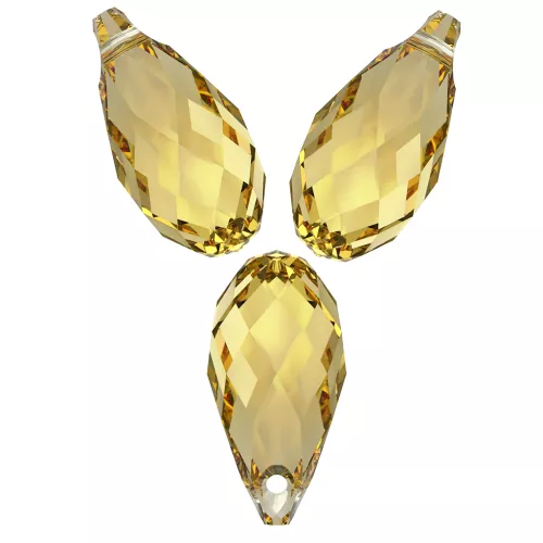 Swarovski 6010 11x5.5 mm Gotas - ReCreated Dark Jonquil x4