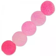 Cuentas Cracked Ágata 6 mm Fuchsia x15