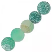 Cuentas Cracked Ágata 6 mm Green Turquoise x15