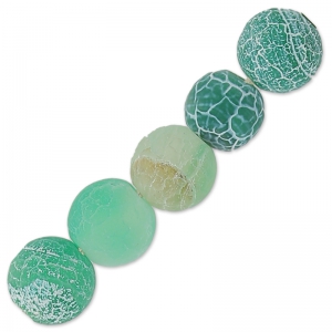 Cuentas Cracked Ágata 6 mm Green Turquoise x15