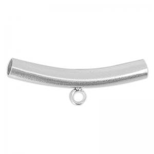Tubo 25x3.5 mm 1 anilla para colocar dijes Acero inox x1