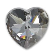 Corazón Swarovski 6228 28 mm Cristal Plata Noche x1