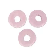 Cuentas arandalas Heishi ceramica rondelles 7 mm Rosa viejo mate x10