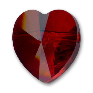 Corazón Swarovski 5742 de 10 mm, color Siam x1