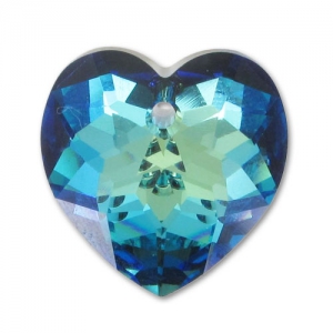 Corazón Swarovski 6215 18 mm Cristal Azul Bermuda x1