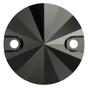 Cabujón - Entrepieza - Swarovski 3200 12 mm Jet Hematite x1|raw }}