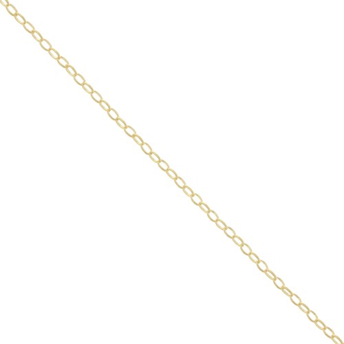 Cadena eslabón ovalado 2.7 mm dorado con oro fino x 1m