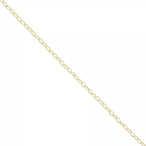 Cadena eslabón ovalado 2.7 mm dorado con oro fino x 1m