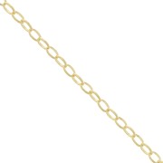 Cadena eslabón ovalado 2.7 mm dorado con oro fino x 1m