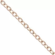 Cadena forçat de oro rosa de 2,2 mm x 1m