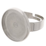 Anillo engaste para cabujón fondo plano 18 mm de Acero inox x1|raw }}