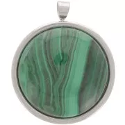 Engaste colgante para cabujón fondo plano 25 mm de Acero inox x