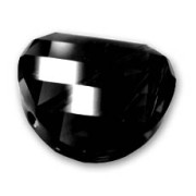 Twist Swarovski 5621 18 mm Cuenta Jet x1