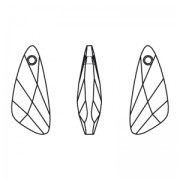 Colgante Ala Swarovski 6690 23 mm Topacio Colorado Claro x1