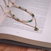 Cuentas Redondas facetadas de ágata teñida 4 mm Vert Emeralda x20