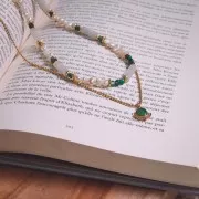 Cuentas Redondas facetadas de ágata teñida 4 mm Vert Emeralda x20