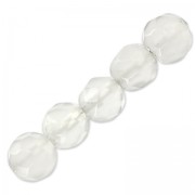 Cuentas Redondas facetadas de ágata teñida 4 mm White Opal x20|raw }}