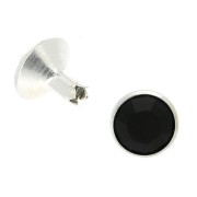 Remache Swarovski 53005 8 mm Azabache / Plateado x1|raw }}