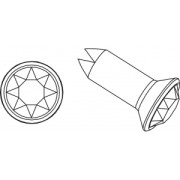 Remache Swarovski 53005 8 mm Diamante Negro / Dorado x1