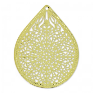 Colgante ligero gota 23 mm dorado x4