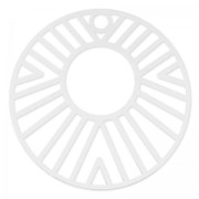 Colgante ligero redondo 38 mm plateado x2|raw }}