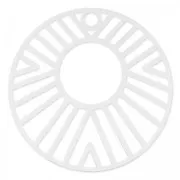 Colgante ligero redondo 38 mm plateado x2