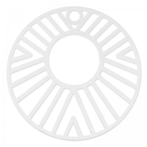 Colgante ligero redondo 38 mm plateado x2