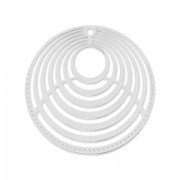 Colgante ligero redondo 25 mm plateado x4|raw }}