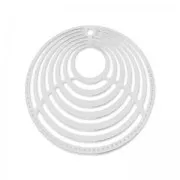 Colgante ligero redondo 25 mm plateado x4