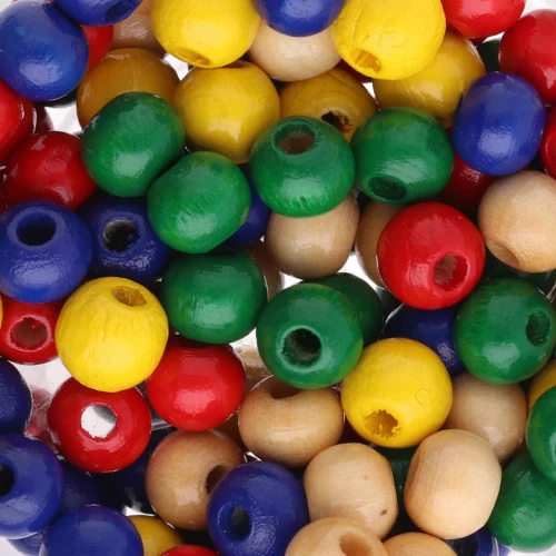 Redondas de madera 6 mm Multicolore x125