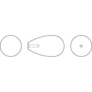 Perla Swarovski semiperforada 5816 15x8 mm Perla gris claro x1