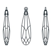 Goute Prismático Swarovski 6533 23 mm Cristal Dorado/sombra x1