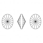 Cabujón de cristal Swarovski 4122 Rivoli ovalado 8x6 mm Cristal AB