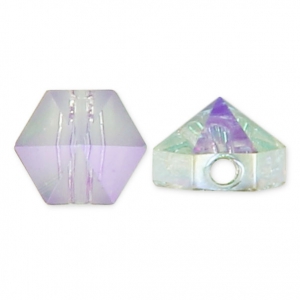 Cuenta Hexágono Swarovski 5060 5.5 mm Cristal Paradise Shine x1