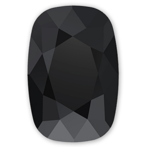 Cabujón Swarovski 4568 Cushion Fancy Stone 8 x 6 mm Jet x1