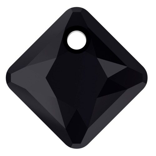 Colgante talla princesa Swarovski 6431 9 mm Jet x1