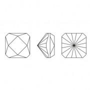 Cabujón Carré Swarovski 4499 6 mm Cristal Loto Rosa Delite x1