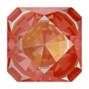 Cabochon Carré Swarovski 4499 6 mm Cristal Naranja Brillo Delite x1