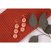 Cabochon Carré Swarovski 4499 6 mm Cristal Naranja Brillo Delite x1