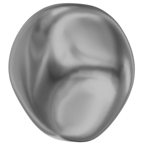 Perla barroca nacarada Swarovski 5841, redonda e irregular, 12 mm, Dark Grey Pearl x1