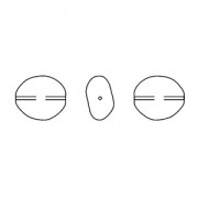 Perla barroca nacarada Swarovski 5842 perla plana irregular 14 mm Dark Grey Pearl x1