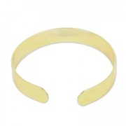 Base pulsera latón 10x145 mm dorado con oro fino x1