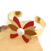Base pulsera latón 10x145 mm dorado con oro fino x1