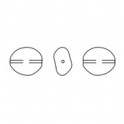 Nacarado barroco Swarovski 5842 perla irregular 10 mm Gris Oscuro Perla x1