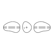 Perla barroca nacarada Swarovski 5843 gota irregular 12 mm Gris Oscuro Perla x1