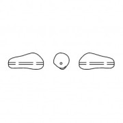 Nacarado barroco Swarovski 5844 perla ovalada irregular 10 mm Gris claro Perla x1