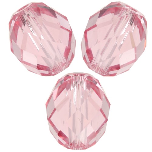 Aceitunas Briolettes Swarovski 5044 cuentas con forma de oliva 5x4 mm - Light rose x10